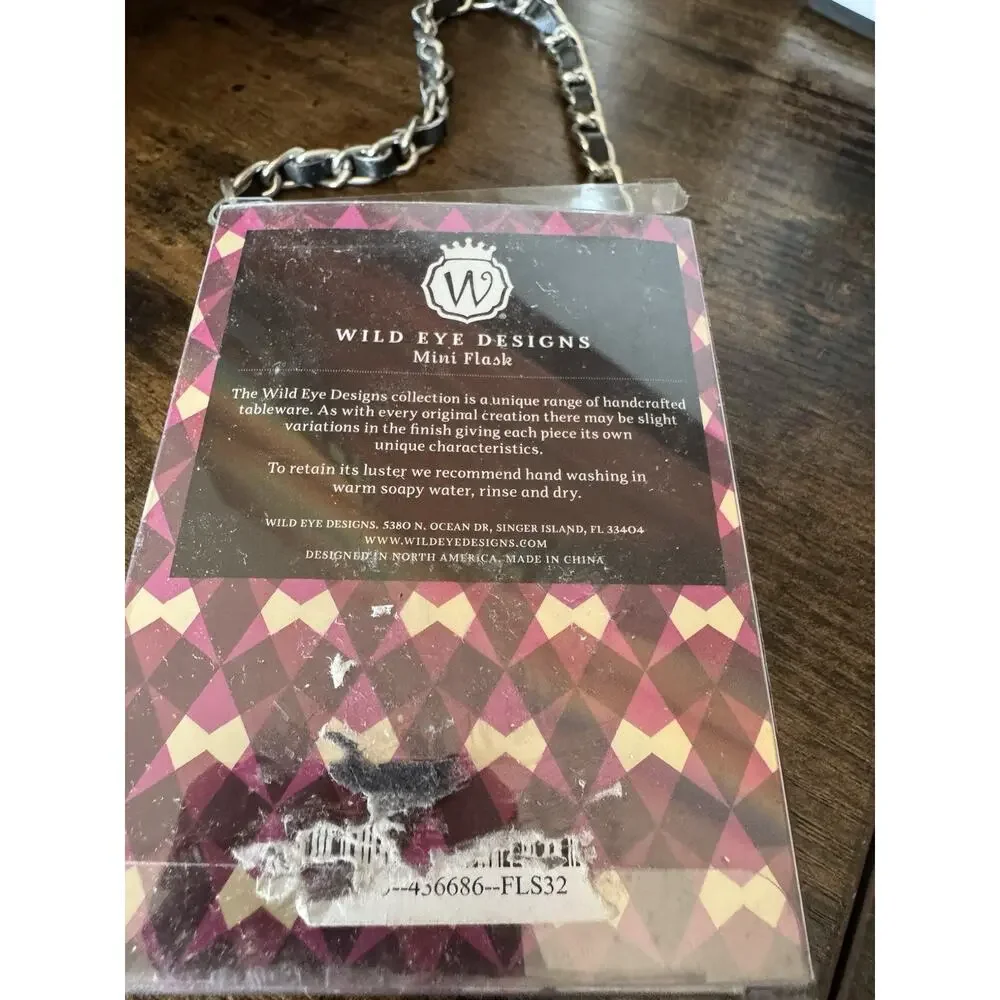 Wild Eye Designs, Mini Flask, Red, BRAND NEW